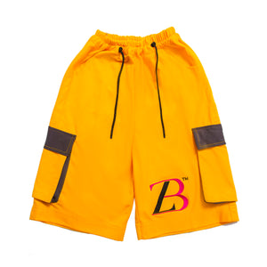 Zasberry Yellow Men's Shorts With Logo