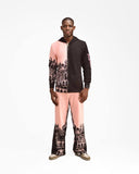 Zasberry Noir Bloom Split Hoodie Set- Pink & Black Floral Edition