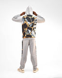 Zasberry Royal Marble Hoodie Set- Grey & Gold Edition