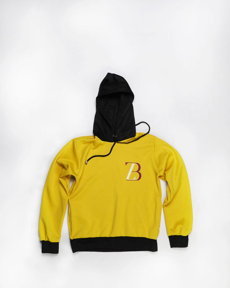 Zasberry Yellow/Black Logo Print Hoodie