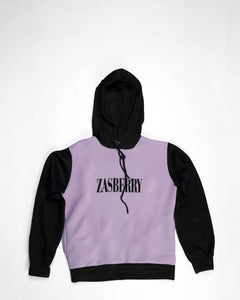 Zasberry Light Purple/Black Hoodie Top