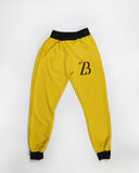 Zasberry Unisex Hoodie Pants In Yellow With Black Logo Print