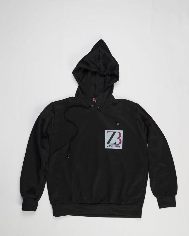 Zasberry Unisex Hoodie Top All Black