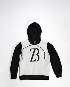 Zasberry Logo Print Hoodie Black/White