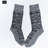 Zasberry Cotton Silver/Black Logo Stockings