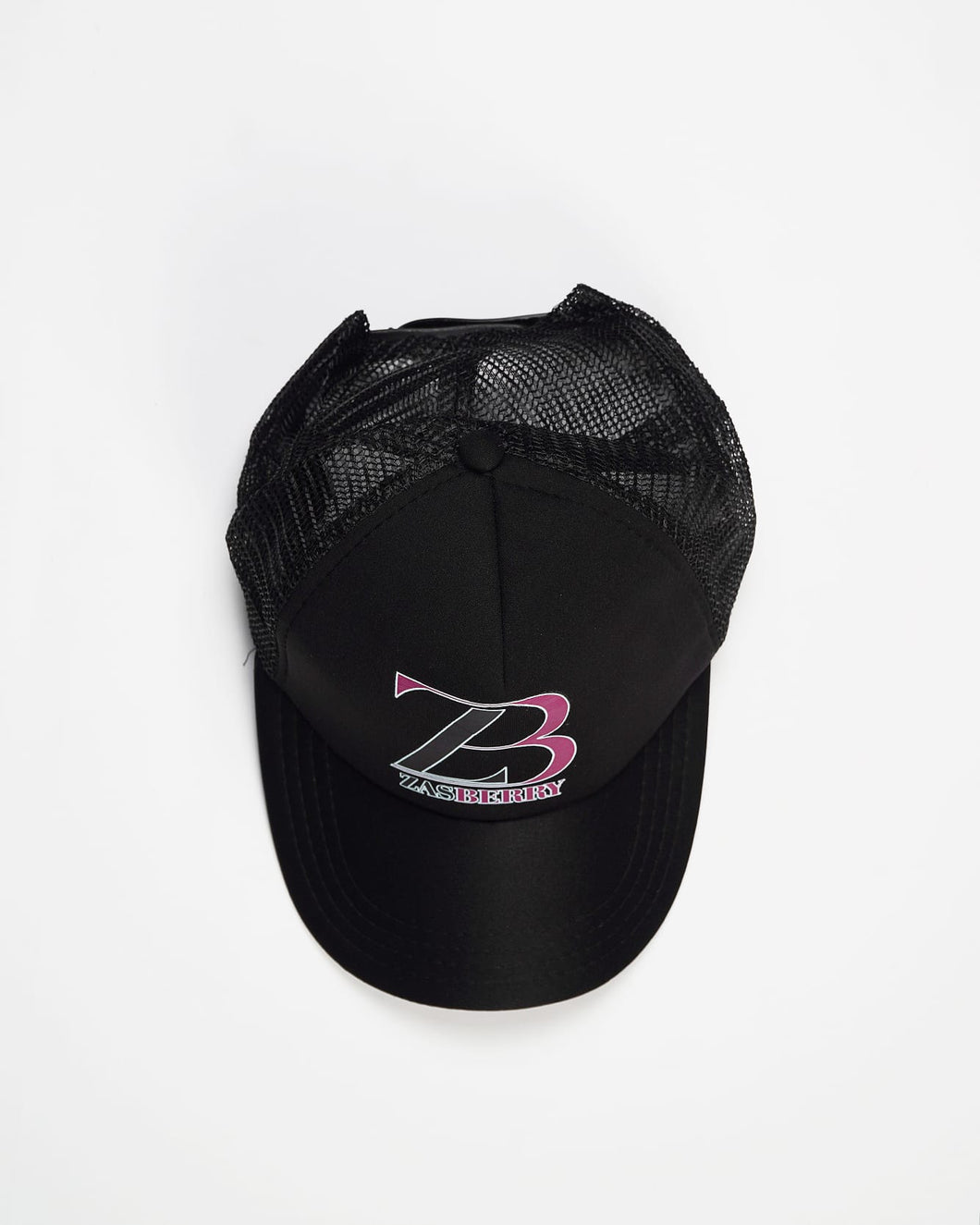 Zasberry Print Logo Black Face Cap
