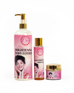 Zasberry Brightening 3 Set Body Oil/Lotion/Face Cream