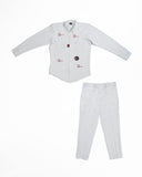 Zasberry Monogram Design Two Set Men's Classic Wear/White
