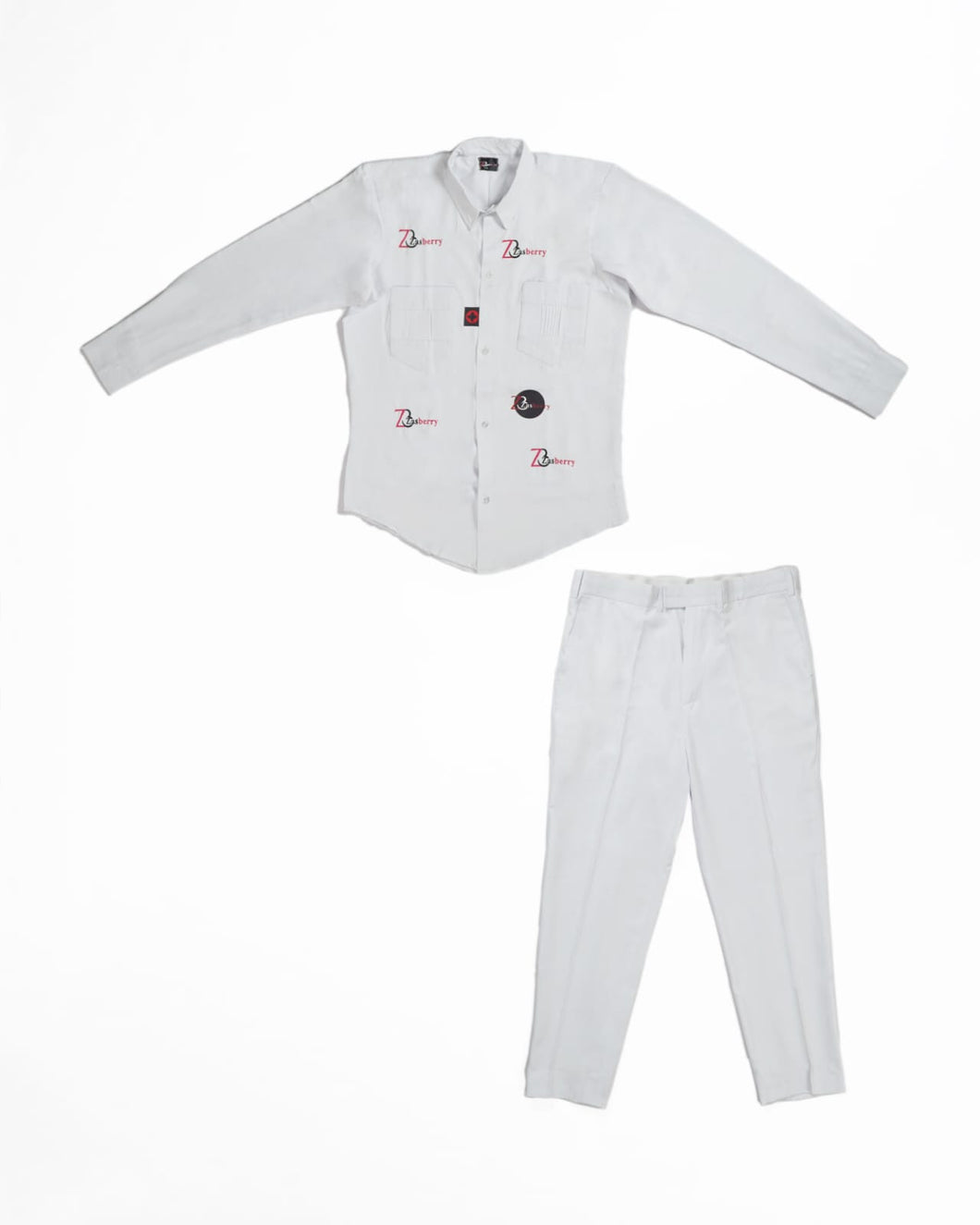 Zasberry Monogram Design Two Set Men's Classic Wear/White