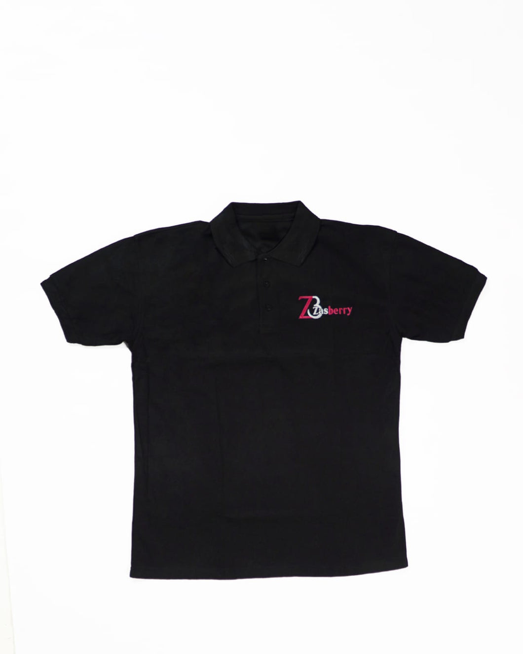 Zasberry Black Classic Polo Shirt In Embroidery Logo