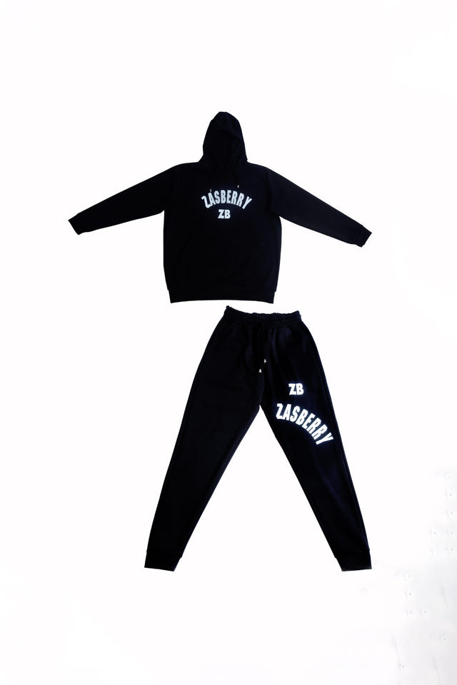 Zasberry Hoodie Two Piece Set With Print Logo