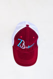 Zasberry Embroidery Logo Suede Face Cap Dark Red