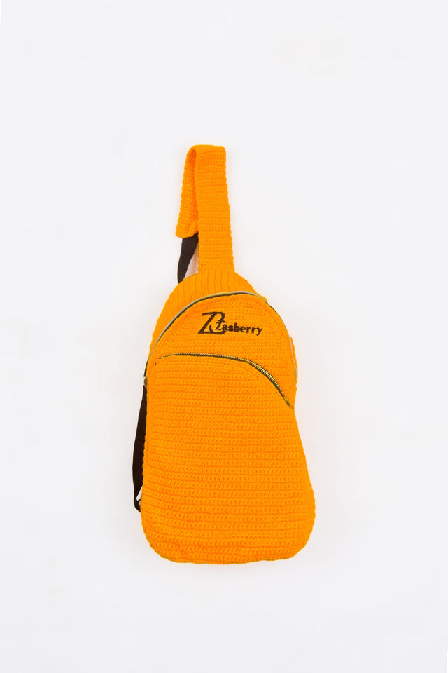Zasberry Crochet Backpack With Embroidery Logo
