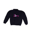Zasberry Crochet Black Hoodie With Embroidery Logo
