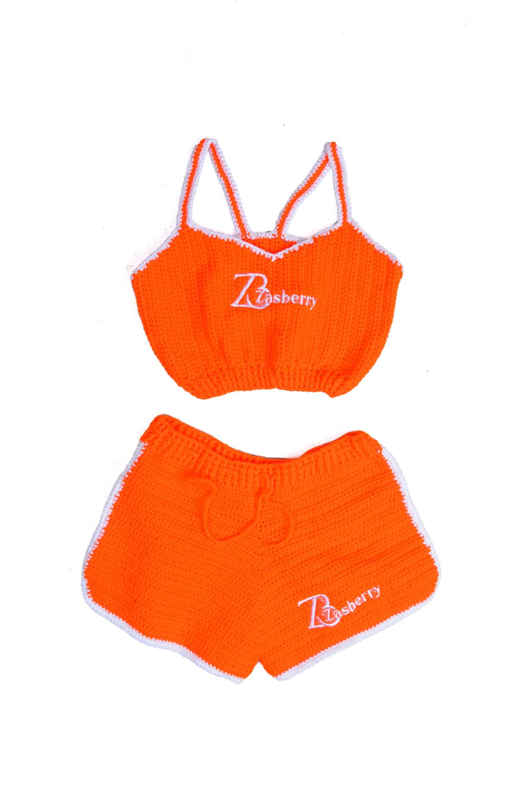 Zasberry Monogram Ladies Two Piece Crochet Night Wear Wear Set