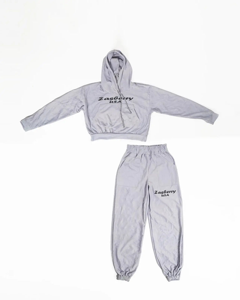 Crop Top Hoodie Set