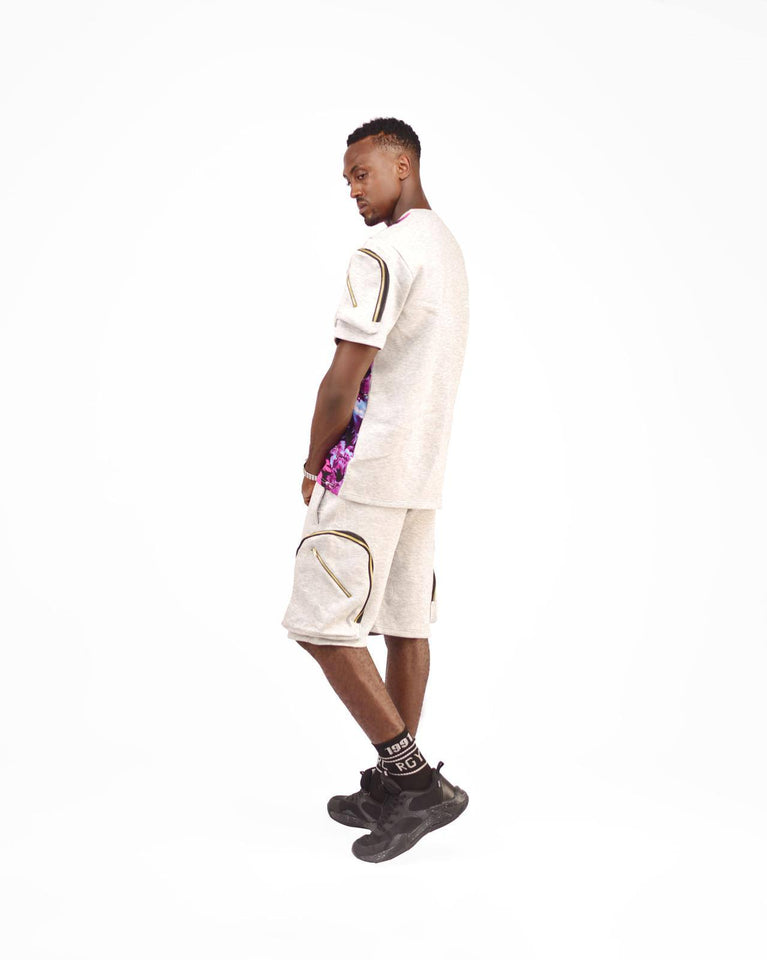 Zasberry Urban Fusion Zip-Detail Short Set- Pink Camo Edition