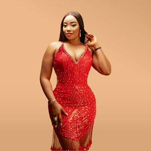 Zasberry Red Ruby Lace Dress