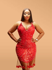 Zasberry Red Ruby Lace Dress