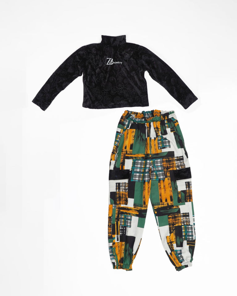 Zasberry Velvet Set For Girl Kids