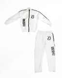 Zasberry Unisex White Tracksuit Set