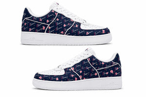 Zasberry Blossom Signature Leather Sneakers – Luxury Floral Designer Low-Top Trainers
