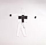 Zasberry Baby Unisex Black & amp; White Hoodie Jogger Set – Stylish Two-Piece Outfit