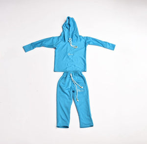 Zasberry Kids Sky Blue Hoodie Set – Cozy Pullover & Jogger Pants Outfit