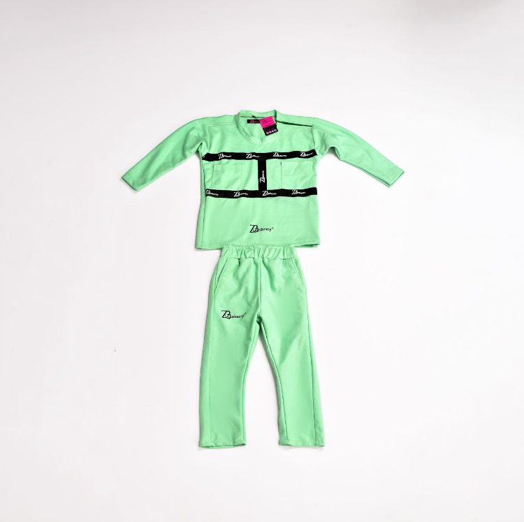 Zasberry Kids Mint Green Logo Strap Two-Piece Set