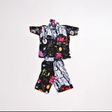 Zasberry boys’ Galaxy Graffiti Short Set – Button-Up Shirt & Matching Shorts