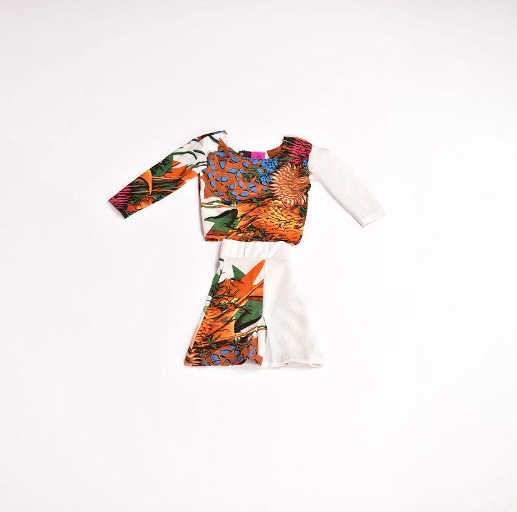 Zasberry Baby Girl Tropical Floral Skirt Set – Long Sleeve Top &amp; Matching Mini Skirt