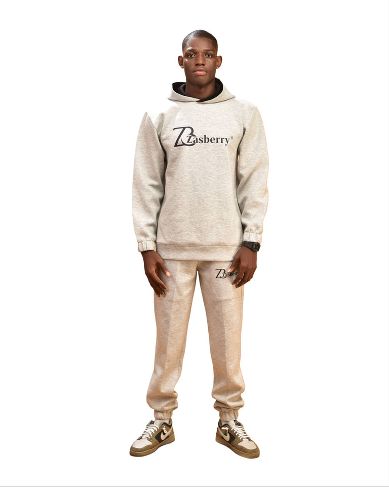 Zasberry Signature Tech Pocket Hoodie Set-Sand Beige