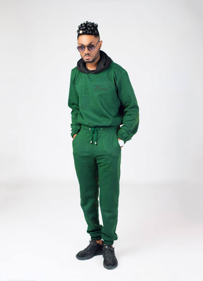 Zasberry Men hoodie/Green/black