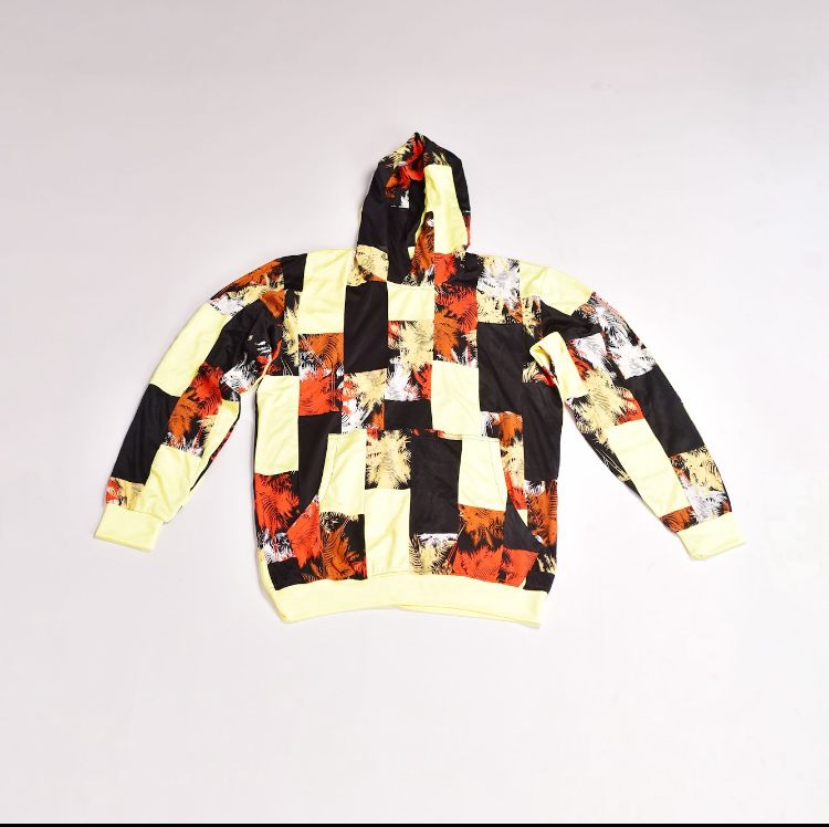 Zasberry Mosaic Print Statement Hoodie