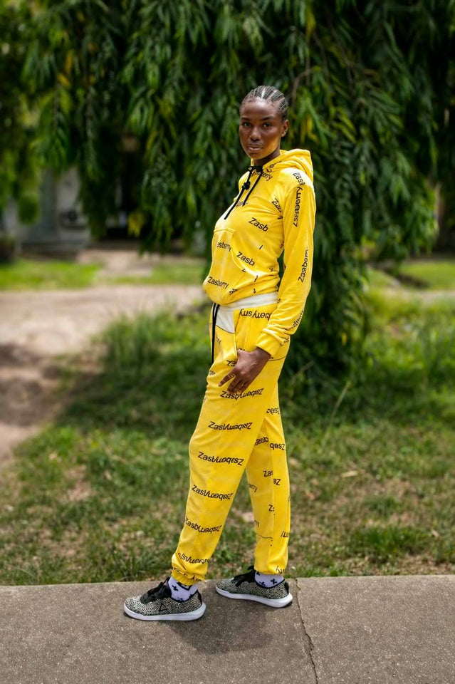 Zasberry Neon Luxe Signature Tracksuit – Yellow Edition