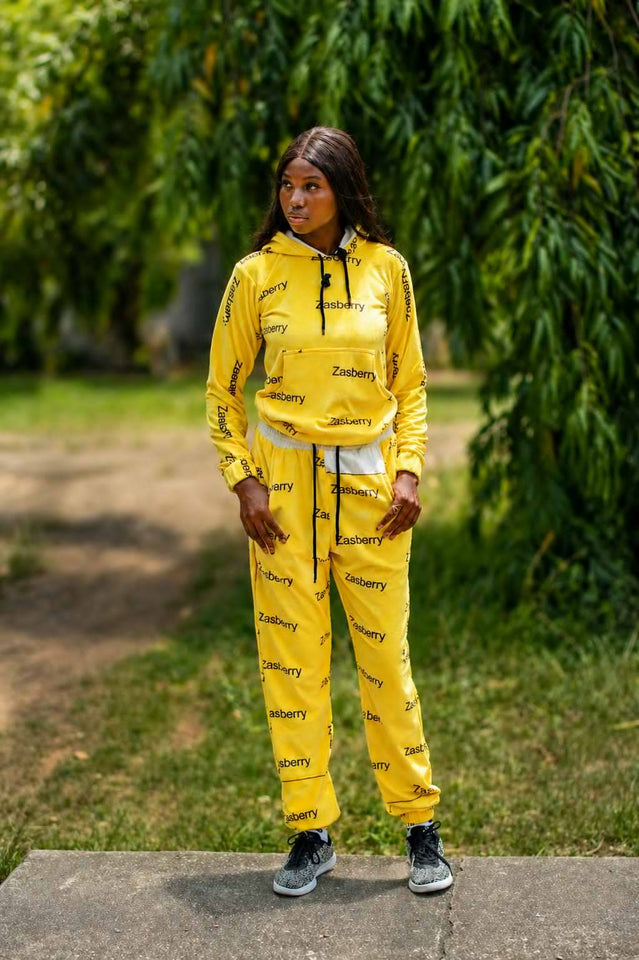 Zasberry Neon Luxe Signature Tracksuit – Yellow Edition