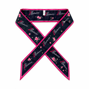 Zasberry Signature Floral Silk Twilly Scarf