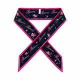 Zasberry Signature Floral Silk Twilly Scarf