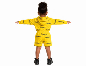 Zasberry Signature Kids Yellow Hooded Romper