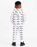 Zasberry Signature Kids Luxe Hoodie &amp; Jogger Set – White Edition