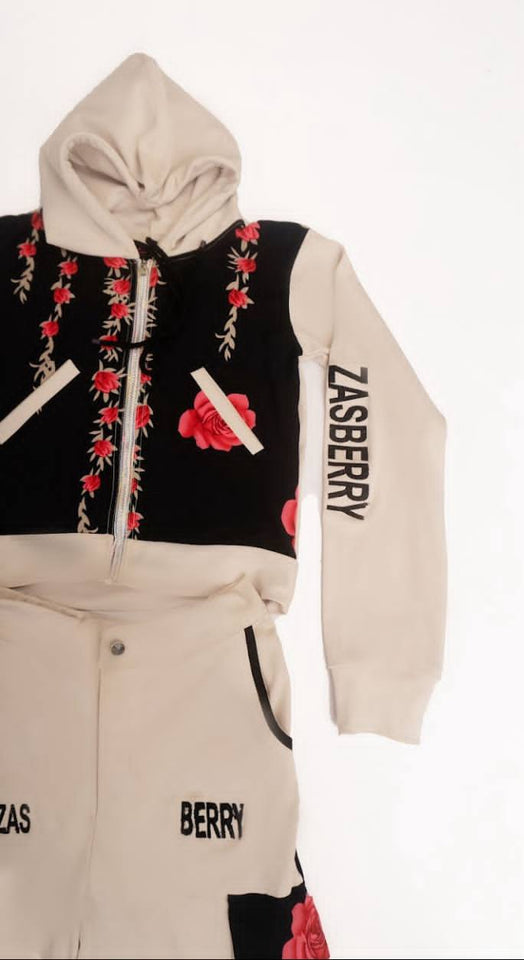 Zasberry Blossom Luxe Cargo Tracksuit