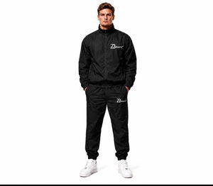 Zasberry Elite Nylon Tracksuit Set – Midnight Black Edition