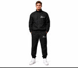 Zasberry Elite Nylon Tracksuit Set – Midnight Black Edition