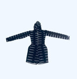 Zasberry Signature Luxe Monogram Hooded Romper-Black