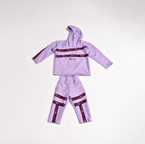 Zasberry Baby Girl Lavender Hoodie &amp; Legging Set – Stylish Two-Piece Athleisure Outfit