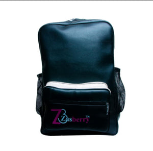 Zasberry- Leather black/white design Backpack