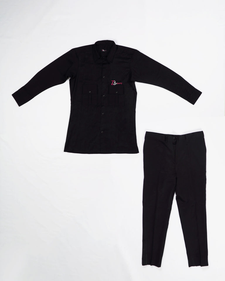 Zasberry Embroidery Logo Cotton Men Two-Piece set