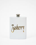 Zasberry Alcohol Flask - White/Yellow Logo