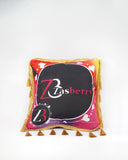 Zasberr Logo Custom Throw Pillow Black Design