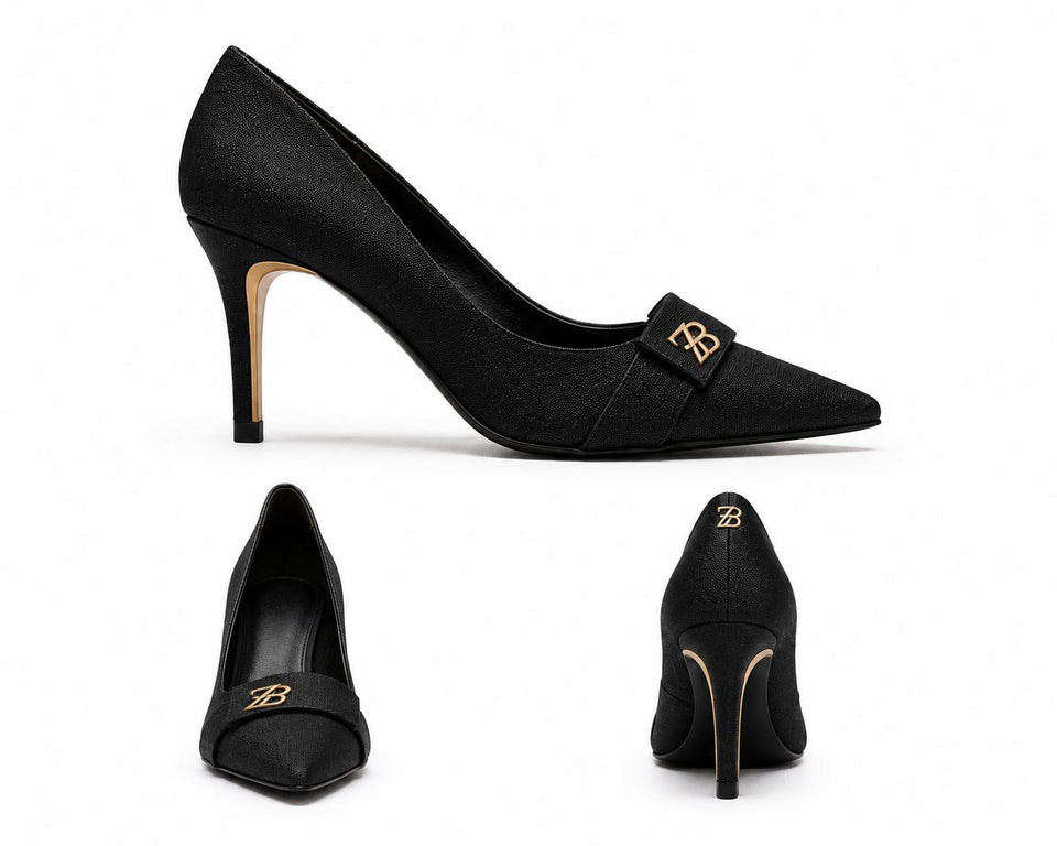 Zasberry® Étoile Pointed-Toe Leather Pumps